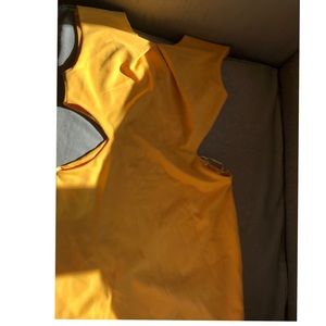 Yellow cut out dress